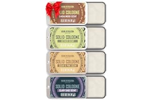 Viking Revolution - Colonia Hombre - Perfume Sólido Hombre con Madera de Cedro, Salvia Esclarea, Vetiver, Sándalo - Regalo Hombre - Paquete de 4 x 14 g