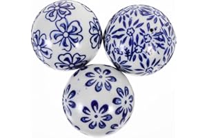 Homoyoyo 3 Pz Sfera Decorativa in Ceramica Palla di Muschio Globo per Guardare All'aperto Sfere di Ceramica Sfere in Ceramica Galleggianti. Porcellana Decorativa Orb. Orb Libri caffè