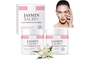 SNONESIY 2 Stück Jasmin Salbe Augen 100g Aktiv Jasminsalbe Plus Gegen Augenringe Aktiv Jasminsalbe Gegen Jasminsalbe Plus Bekämpfung von Augenringen,Augenermüdung und-Schwellung Sowie Schlaffen Augenlidern