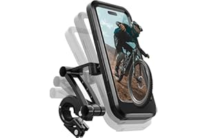 moyi innova Wasserdichter Fahrrad-Motorrad-Telefonhalter 360 ° drehbare Rollerhalterung mit 3-Achsen und Kugelkopf, Universal-Lenkerinstallation, empfindlicher Touchscreen, für 4,7"-6,9" Smartphones