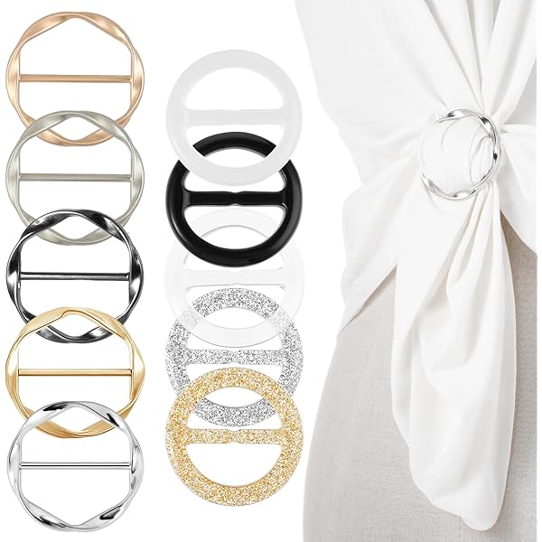 SOIMISS 2 stuks T-shirtclips sjaal clip ring elegante sjaals taille gesp kleding ring wrap houder mode decoratie accessoires voor halsdoek T-shirt sjaal