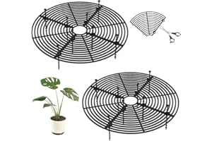 YZROHYI 2 Pièces Grille Protection Plante Chat,Protege Pot de Fleur Chat,Grille Plante Découpable,Garde-Sol pour Pot de Plantes,Cache Pot de Fleurs en Grille Pot Plastique,Protection Pot Animaux