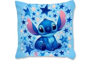 QDUODUO Kissenbezug Kinder, Kopfkissenbezug Cartoon Zierkissenbezüge, Superweich Plüsch Kissenhülle mit Doppelseitigem Muster und Verdecktem Reißverschluss für Bett Sofa Stuhl Auto, 45x45cm