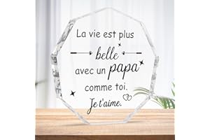 RATIFYALE Cadeau Papa Original, Cadeau pour Papa Acrylique, Idee Cadeau Noel Papa, Idee Cadeau Pere, Cadeaux Papa, Cadeau Fete des Peres Personnalisé, Cadeau Parents, Cadeaux pour Papa, Cadeau Anniversaire