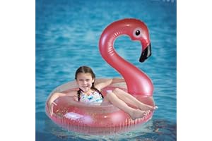 TOCAVE Schwimmring Flamingo aufblasbar Pool, Aufblasbare Flamingo Pool Schwimmt, Schwimmring, für Schwimmbad, für Erwachsene und Kinder