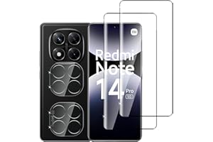 QZJinch 2 + 2 sztuki, szkło ochronne do Xiaomi Redmi Note 14 Pro 5G, pełne pokrycie 3D, szkło ochronne HD, twardość 9H, odporne na olej, odciski palców, bez pęcherzyków powietrza, wysoka czułość