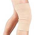 Actesso Elastic Knee Support - Lightweight Compression Sleeve, Breathable Knee Brace for Joint Pain, Arthritis, Injury Recovery, Sports, Running, Fitness, Left & Right, Men & Women (Beige, Large)