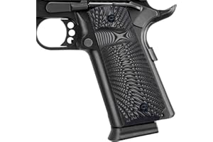 Guuun 1911 Grips G10 Full Size 1911 Grip Ambi Safety Cut Big Scoop Sunburst Texture