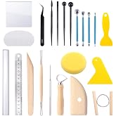 Swpeet Clay Modeling Tool Set Sculpting Clay Tool Ball Stylus Tool Clay Scarifier Combination for Ceramic Modeling Smoothing