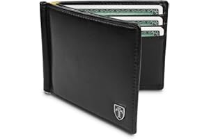 TRAVANDO Portafoglio uomo con protezione RFID VIENNA Porta carte di credito con clip per contanti Porta tessere slim tascabile Porta documenti piccole Raccoglitore tessere banconote sottile Regalo