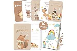 JETOP 50 biglietti miliari per bambini e bambine da 1 a 12 mesi, biglietti fotografici per bambini, pietre miliari per bambini, 400 g/m², regalo significativo per la nascita per baby shower, baby shower,