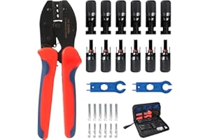 EIEVEY Juego de 6 pares de conectores de panel solar MC(Multi-Contact)4, macho/hembra, conector solar, conector fotovoltaico impermeable IP67 para cable de panel solar de 2,5/4/6 mm²