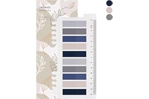 ‎ORDINATE Haftnotizen in Ordinate 200 Stück Transparente Klebezettel, Haftstreifen, Haftmarker, selbstklebend, für Büro, Schule und Markierungen (J-Gray Serenade)