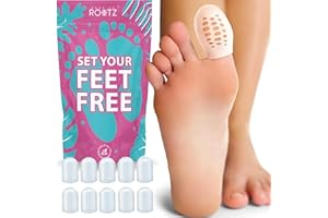 ‎BACK TO ROOTZ 10 Zehenschützer für den Großen Zeh aus Elastischem Silikon. Verhindert Hornhaut, Blasen und Schürfwunden, Schützt den Nagel. 10 Stück Weiß, mit Atmungsaktiven Löchern.