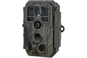 GardePro E5S Câmaras de Caça 64MP 1296P H.264 Vidéo, Camara Fototrampeo con Alcance de Visión Nocturna de 30m y 0,1s Tiempo de Activación, LED IR de 940nm