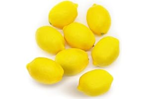 CHAOTEMAI 8 Stücke Zitrone Gefälschte Frucht Plastiknahrung Zimmer Deko Obstspielzeug Aesthetic für Haushaus Küche Party Dekoration Festival Display Hängepflanze Lebensecht Obst Simulation