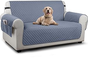 TAOCOCO Sofa Covers 2 Seater,Settee Covers,Non Slip Sofa Covers,Sofa Slipcovers,Pet Couch Covers,Washable Sofa Protectors for Dogs(Bluish Grey)