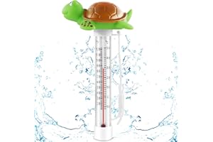 SUNSHINE SMILE Schwimmendes Wasserthermometer für Schwimmbad und Teich - Bruchsicheres Pool Thermometer mit Schnur