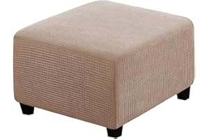 ZEAINK Funda de Puff Cuadrado 50x50/60x60/80x80 Elástica Otomana Funda para Taburete Plegable Suave Cubierta del Pedal con Parte Inferior Protector De Muebles para Taburete Otomano ( Color : #9 , Size : 60x6