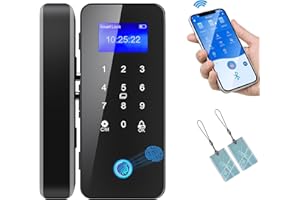 GOFEMIAL Door Lock Smart Door Lock Fingerprint Door Lock Security,Keyless Entry Door Lock Smart Locks for Front Door Keyboard Password IC Card Bluetooth Keypad, Waterproof Smart Lock for Home Hotel Office