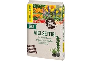 Floragard Bio-Erde Vielseitig 10 L – torffreie, vegane Bio-Universal- & Blumenerde mit lockerer Struktur & guter Wasserspeicherung – ideal für Zimmer-, Balkon-, Kübel- & Gartenpflanzen