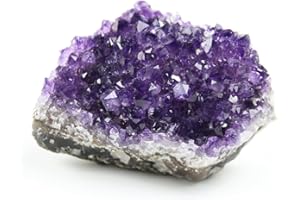 Nvzi Cristalli di ametista,cluster di ametista,cluster di ametista per stregoneria,cristallo di amathesis,ametista grezza,cristalli di grotta di geode di ametista naturale e pietre curative(0,5 LB)