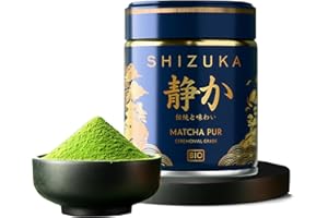 EROTS RF Matcha | The Matcha | Matcha Ceremonie | Ceremonial Bio 100% Naturel | Faible Amertume | Riche En Antioxydants | Thé Matcha Premium Ceremonial | Matcha Shizuka En Poudre