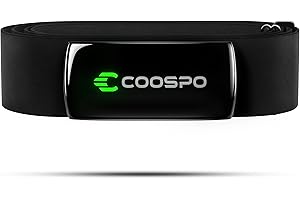 COOSPO Cardiofrequencemetre H9Z Rechargeable, Bluetooth 5.0 Ant+ Fitness Tracker HRM Capteur Fréquence Cardiaque, Étanche IP67 Ceinture Cardio Compatible avec Wahoo, Zwift, Strava, Elite HRV