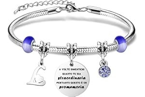 SAMORION A Volte Dimentichi Di Essere Fantastico Braccialetti Regalo Ispiratore Nome Lettera Iniziale Braccialetti Per La Laurea Di Compleanno Della Ragazza Delle Donne braccialetti Anniversario