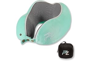 FLOWZOOM® Cuscino da viaggio per bambini in memory foam | Cuscino per auto bambini | Supporto perfetto, custodia per cuscino molto morbida e cuscino da viaggio memory foam sicuro