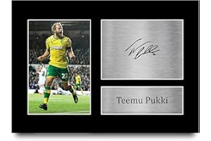 HWC Trading Teemu Pukki Norwich City Gifts Printed Signed Autograph Picture for Fans and Supporters - A4
