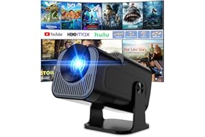 GENERIC Apps integrate - Mini Proiettore 4K Supporta, Smart Proiettore Portatile 5G WiFi 6 BT 5.4, Mini Projector Full HD 1080P Supporta Compatibile con HDMI/TV Stick/Laptop - Nero