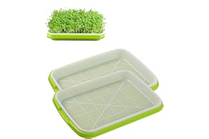 T TAKONE 2er Set Kresse anzuchtschalen, 32cm, Groß keimschalen. Ideal Sprossenbox für Keimsaaten Anzucht Starter Set für sprossen und Microgreens und Brunnenkresse