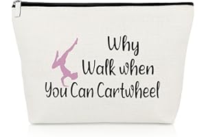 GEVODY Funny Gymnastics Coach Gifts Makeup Bag Gymnastics Lover Gifts Inspirational Gifts for Gymnastics Team Cosmetic Bag Gymnastic Coach Appreciation Gift Christmas Birthday Gift Cosmetic Pouch