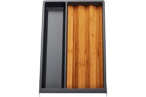 Orga-Box universalinsats SEPARADO Individual grained slate grey (300 x 474 x 51 mm) Lådinsats från 40 cm skåpbredd inkl. kryddinsats i bambu