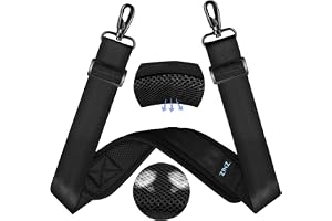 ZINZ Universell Axelrem 60" med Tjock Fast Dyna | Justerbara Dubbla Spännen, Kraftig Rem med Metallkrokar, För Laptopväskor, Crossbody & Mer