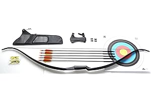 Recurvebogen Rolan Bogen Sportbogen Set mit 5 Fieberglaspfeilen 26 lbs