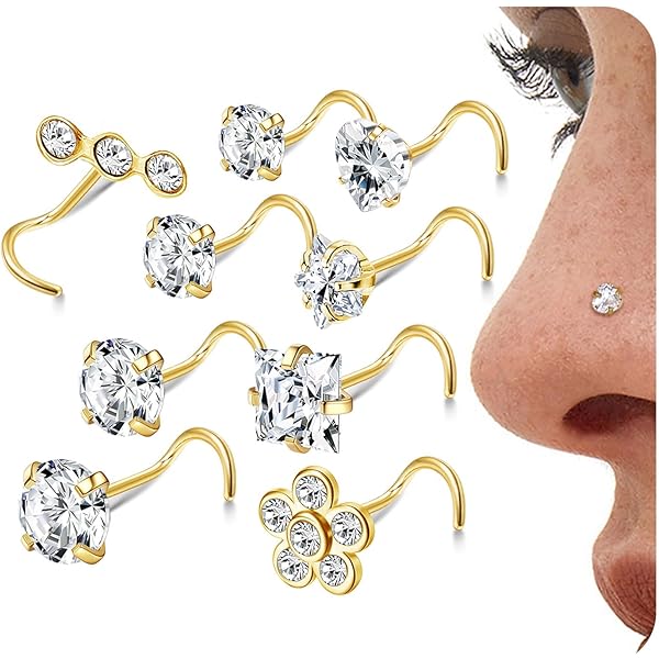 Schmuck-Pur Nasenpiercing 925 Silber - Zirkonia Nasenstecker 3,00 Mm