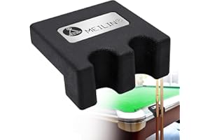 LFSEMINI Pool Cue Holder, 2-Cue Portable Pool Stick Holder for Table, Weighted & Durable Billiard Cue Holder, Mini Stick Holder for Pool Cues, Pool Cue Holder Claw(2 CUE Black)