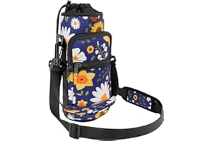 Desing Wish Portabidon Bicicleta Sin Tornillos Porta Bidones para Bici MTB Funda Neopreno Botella Portabotellas Bicicleta Soporte Botella Bicicleta con Bolsillo de Malla y Correas de Hombro