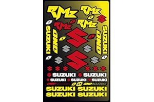 CMR DESIGN CO KIT STICKERS ADESIVI SUZUKI RM RMZ SPONSOR AUTO MOTO FURGONE COMPATIBILE PER HONDA KTM CROSS ENDURO CASCO (35)