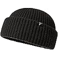 Oversize L/XL/XXL Merino Wool Blend Short Fisheman Beanie Lightweight Warm Hat for Cold Weather Winter