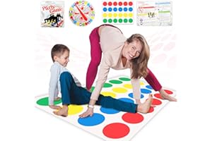 NTGFU Twisting Game for Kids Families Floor Mat Game With Spinner Balance Lawn Games Camping Funny Game Pad Party Puzzle Game Easter Indoor Outdoor Birthday for Children Adults Team Family Party Gathering