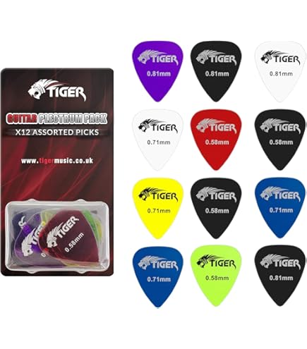 Plettri Per Chitarra Elettrica Lotto Da 100 Plettri Per Chitarra Spessi 0,96 Mm – Colori Misti In Celluloide, Perfetti Per Rock E Metal 100 Pezzi Plettri Pesanti - Foto 12
