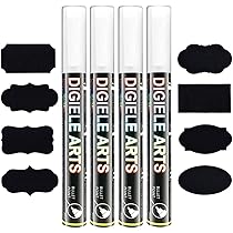 NowPE Pennarelli A Gesso Liquido - 4 Penne Bianche Cancellabili Per Lavagne, Vetri E Finestre - Foto 8