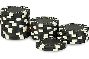 POKEO Rotoli di 25 fiches de poker : Dice Nero