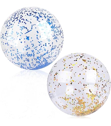 KBIBCK 3-teiliges Pool Spielzeug Set - Aufblasbare Wasserspielzeuge Mit Glitzer