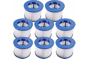 woejgo Cartuchos de filtro para spa inflable, cartucho de filtro para accesorios de spa, filtro Clever Spa de 75 x 100 mm, altura de 75 mm, filtro de filtro para piscina, filtro de láminas (azul-8