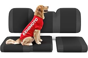 KEMIMOTO UTV Seat Cover Set w/Soft Cushion Compatible with Polaris Ranger XP 1000 2017-2021, Polaris Ranger 1000 2020-2022, 1680D Oxford Fabric Pet Toenail Proof