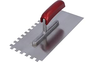 HELPMATE - Tandad slät slev 10 x 10 mm – professionell tandspatel tillverkad i Tyskland av rostfritt stål – 230 x 130 mm tand